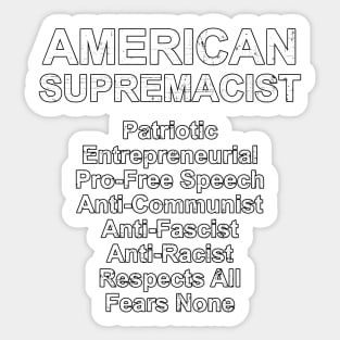 American Supremacist Sticker